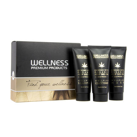 WELLNESS PREMIUM PRODUCTS Wellplex Travel Set (shampoo 50ml, conditioner 50ml, mask 50ml)